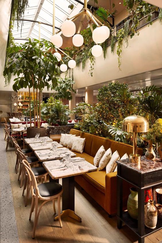 EARTHY dining area